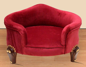 Casa Padrino Barock Hundebett Royal Boardeauxrot / Braun / Gold - Barock Hundem�bel - Barock Tierm�bel - Prunkvolle Tierm�bel im Barockstil