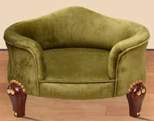 Casa Padrino Barock Hundebett Royal Grn / Braun / Gold - Barock Hundembel - Barock Tiermbel - Prunkvolle Tiermbel im Barockstil