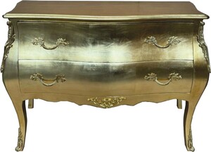 Casa Padrino Barock Kommode mit 2 Schubladen Gold - Barock M�bel