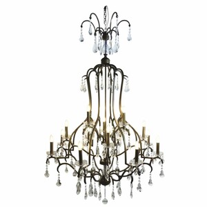 Casa Padrino Barock Kristall Kronleuchter Gold  120 x H. 160 cm - Barock Leuchten