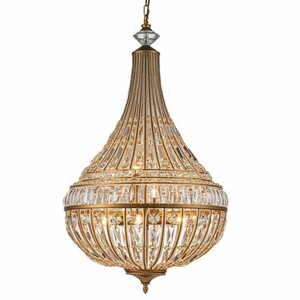 Casa Padrino Barock Kristall Kronleuchter Gold  58 x H. 135 cm - Barock Leuchten