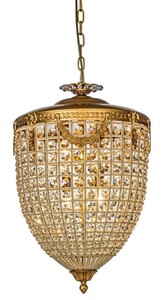 Casa Padrino Barock Kristall Kronleuchter Gold  38 x H. 65 cm - Barock Leuchten