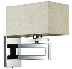 Casa Padrino Art Deco Wandleuchte Silber / Khaki 12 x 24 x H. 24 cm - Art Deco Wandlampe