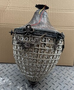 Casa Padrino Barock Kristall H�ngeleuchte Oxidiert H. 52 cm - Barockstil H�ngeleuchten