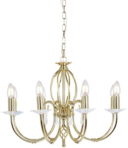 Casa Padrino Barock Kronleuchter Messing  65 x H. 46 cm - Elegante Wohnzimmer Kronleuchter - Kronleuchter im Barockstil