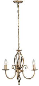 Casa Padrino Barock Kronleuchter Antik Messingfarben  36 x H. 45 cm - Eleganter Wohnzimmer Kronleuchter - Kronleuchter im Barockstil