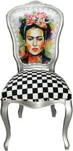 Casa Padrino Barock Luxus Esszimmer Stuhl Madmoisell Silber - Designer Stuhl - Luxury M�bel