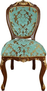 Casa Padrino Barock Luxus Esszimmer Stuhl Trkis / Braun-Gold Antik Look - Luxus Hotel Mbel - Made in Italy