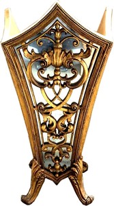 Massiver Casa Padrino Barock Luxus Schirmst�nder Gold mit Spiegelglas - Hotel Interior Luxus Kollektion - Limited Edition