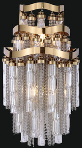 Casa Padrino Luxus Barock LED Wandleuchte Gold 33 x 33 x H. 45 cm - Prunkvolle Wandlampe - Barockstil Wandleuchten - Luxus Qualitt