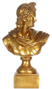 Casa Padrino Barock Caesar B�ste Gold 22 x 13 x H. 37 cm - Dekofigur im Barockstil