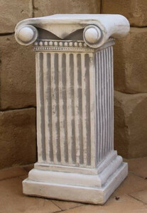 Casa Padrino Barock S�ule Grau 37 x 38 x H. 71 cm - Prunkvolle Gartens�ule im Barockstil - Gartendeko Stein S�ule - Barock Garten & Terrassen Deko Accessoires