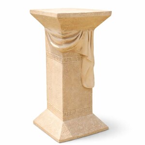 Casa Padrino Barock Garten Deko S�ule Beige H. 66 cm - Garten Accessoires