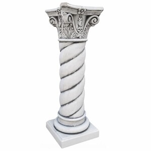 Casa Padrino Barock S�ule Grau H. 100 cm - Prunkvolle Barockstil Garten Deko Stein S�ule - Garten & Terrassen Deko