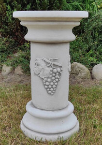 Casa Padrino Barock S�ule Grau  30 x H. 51 cm - Prunkvolle Gartens�ule im Barockstil - Gartendeko Stein S�ule - Barock Garten & Terrassen Deko Accessoires