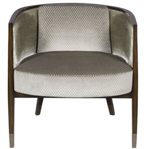 Casa Padrino Art Deco Lounge Sessel Dunkelbraun / Silber / Gold 74 x 83 x H. 71 cm - Art Deco M�bel - Luxus Qualit�t