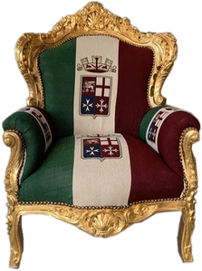 Casa Padrino Barock Sessel King  Italien / Gold - M�bel Antik Stil