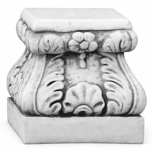 Casa Padrino Barock Sockel Grau H. 27 cm - Barockstil Garten Deko