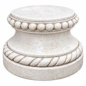 Casa Padrino Barock Sockel Wei�  50 x H. 34 cm - Garten & Terrassen Deko Accessoires - Made in Italy