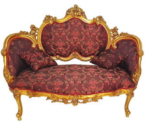 Casa Padrino Barock Sofa Lila / Rosa / Gold - Prunkvolles Wohnzimmer Sofa im Barockstil - Wohnzimmer Mbel im Barockstil - Barock Mbel - Barock Einrichtung