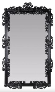Casa Padrino Barock Spiegel / Wandspiegel Schwarz 122 x H. 224 cm - Barockstil M�bel
