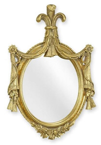 Casa Padrino Barock Spiegel Gold 29,2 x H. 43,4 cm - Prunkvoller Barockstil Kunstharz Wandspiegel - Barock M�bel - Edel & Prunkvoll