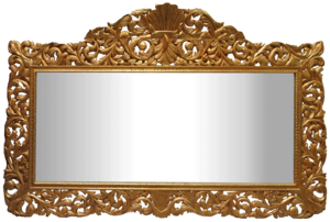 Casa Padrino Barock Wandspiegel Gold 290 x H. 160 cm - Handgeschnitzter Garderoben Spiegel - Barock M�bel