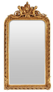 Casa Padrino Barock Spiegel Gold - Barockstil Spiegel mit eleganten Verzierungen - Handgefertigter Barockstil Wandspiegel - Barock Garderoben Spiegel - Barock Mbel - Mbel Barockstil