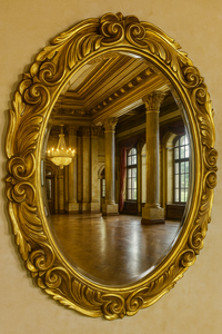 Casa Padrino Barock Spiegel Gold H. 90 cm - Barockstil Mbel