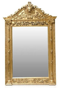Casa Padrino Barock Spiegel Gold - Barockstil Spiegel mit eleganten Verzierungen - Riesiger Barockstil Wandspiegel - Barock Garderoben Spiegel - Barock Mbel - Mbel Barockstil