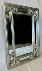 Casa Padrino Barock Spiegel Silber H. 98 cm - Barockstil M�bel