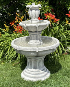 Casa Padrino Barock Springbrunnen Grau  65 x H. 100 cm