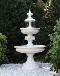 Casa Padrino Barock Springbrunnen Wei�  150 x H. 275 cm - Made in Italy