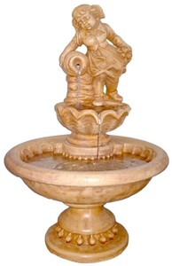 Casa Padrino Barock Springbrunnen Mdchen Beige  70 x H. 119 cm