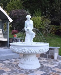 Casa Padrino Barock Springbrunnen Wei�  125 x H. 165 cm - Made in Italy