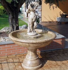 Casa Padrino Barock Springbrunnen Grau  102 x H. 154 cm - Made in Italy