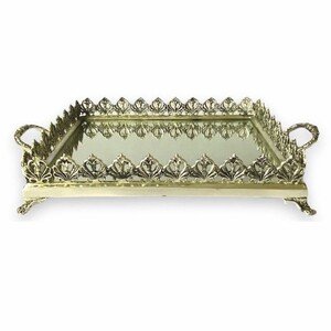 Casa Padrino Barock Tablett Gold 45 cm - Barockstil Gastronomie Accessoires