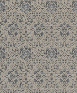 Casa Padrino Barock Tapete Grau / Blau 10,05 x 0,53 m - Textiltapete im Barockstil