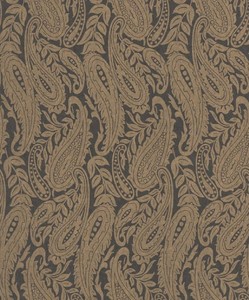 Casa Padrino Barock Wohnzimmer Tapete Grau / Gold 10,05 x 0,53 m - Hochwertige Textiltapete