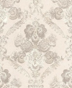 Casa Padrino Barock Textiltapete Creme / Grau 10,05 x 0,53 m - Wohnzimmer Deko Accessoires