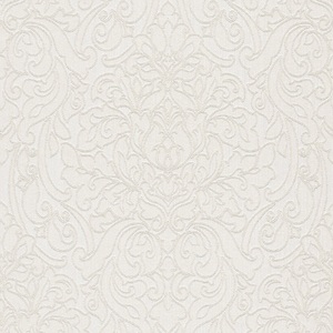 Casa Padrino Barock Textiltapete Wei� / Beige 10,05 x 0,53 m - Deko Accessoires