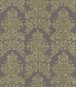 Casa Padrino Barock Textiltapete Gr�n / Lila 10,05 x 0,53 m - Tapete im Barockstil