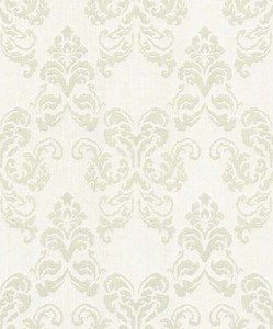 Casa Padrino Barock Textiltapete Creme / Silber 10,05 x 0,53 m - Deko Accessoires im Barockstil