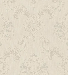 Casa Padrino Barock Textiltapete Beige / Grau 10,05 x 0,53 m - Hochwertige Wohnzimmer Tapete im Barockstil