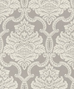 Casa Padrino Barock Textiltapete Creme / Grau 10,05 x 0,53 m - Barock Tapete - Deko Accessoires