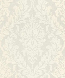 Casa Padrino Barock Textiltapete Wei� 10,05 x 0,53 m - Wohnzimmer Tapete - Deko Accessoires im Barockstil