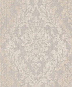 Casa Padrino Barock Textiltapete Grau / Beige 10,05 x 0,53 m - Wohnzimmer Tapete - Deko Accessoires im Barockstil