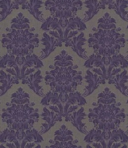 Casa Padrino Barock Textiltapete Lila / Grau 10,05 x 0,53 m - Tapete im Barockstil