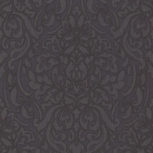 Casa Padrino Barock Textiltapete Anthrazit / Schwarz / Grau 10,05 x 0,53 m - Deko Accessoires