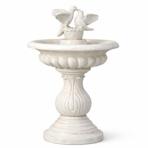 Casa Padrino Barock Garten Deko Vogeltr�nke Wei�  79 x H. 120 cm - Garten Accessoires